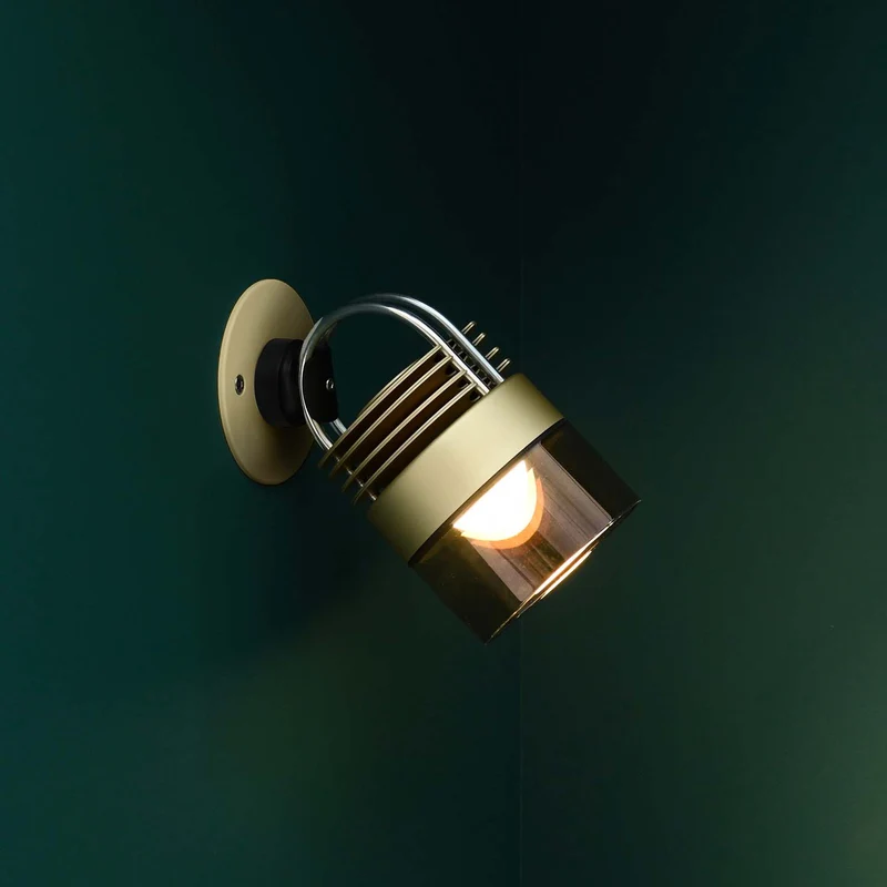 MOD Glass - Applique murale LED en acier et verre, style minimaliste