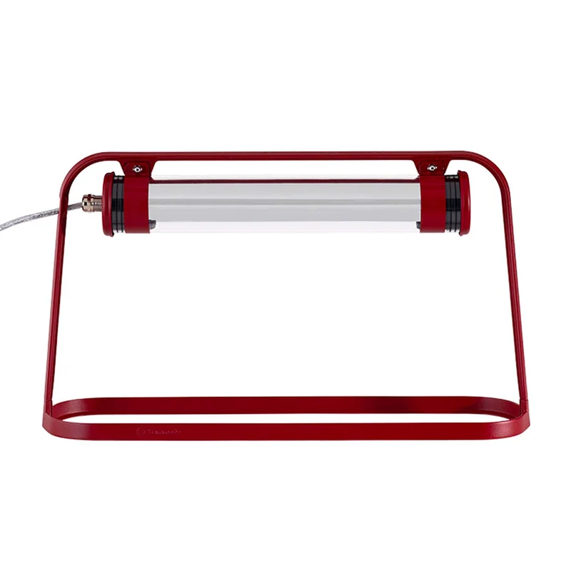 ASTRUP - Lampe à poser étanche IP44 en acier et verre, style industriel