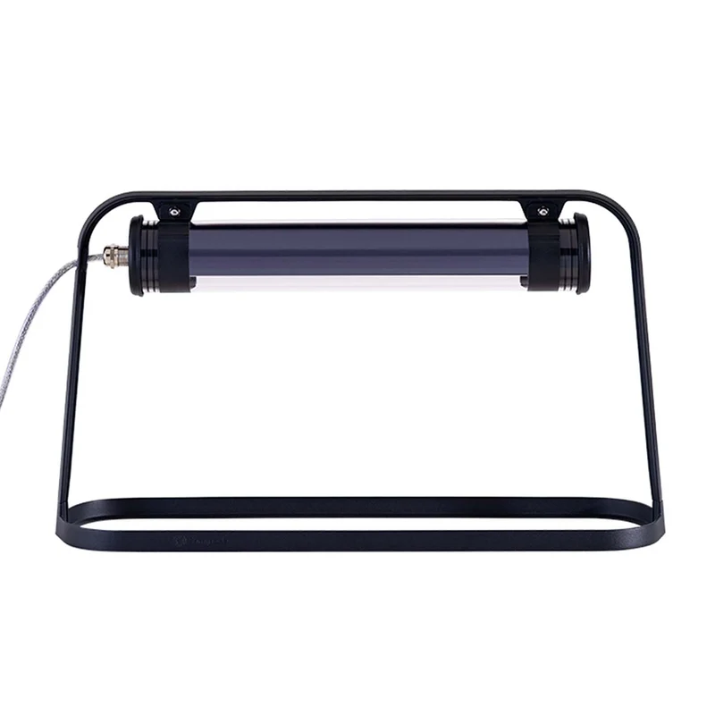 ASTRUP - Lampe à poser étanche IP44 en acier et verre, style industriel