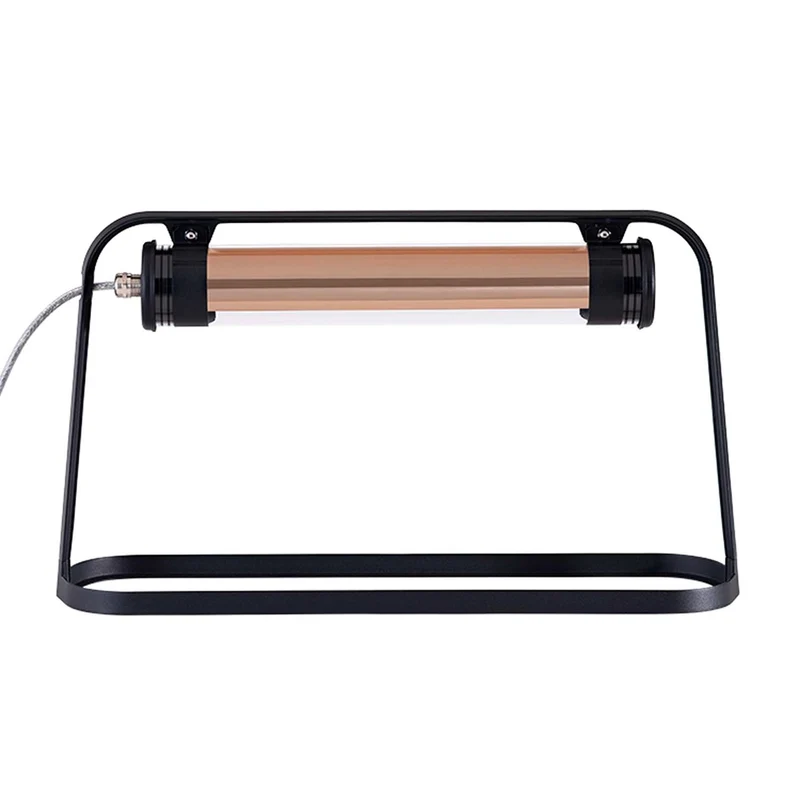 ASTRUP - Lampe à poser étanche IP44 en acier et verre, style industriel