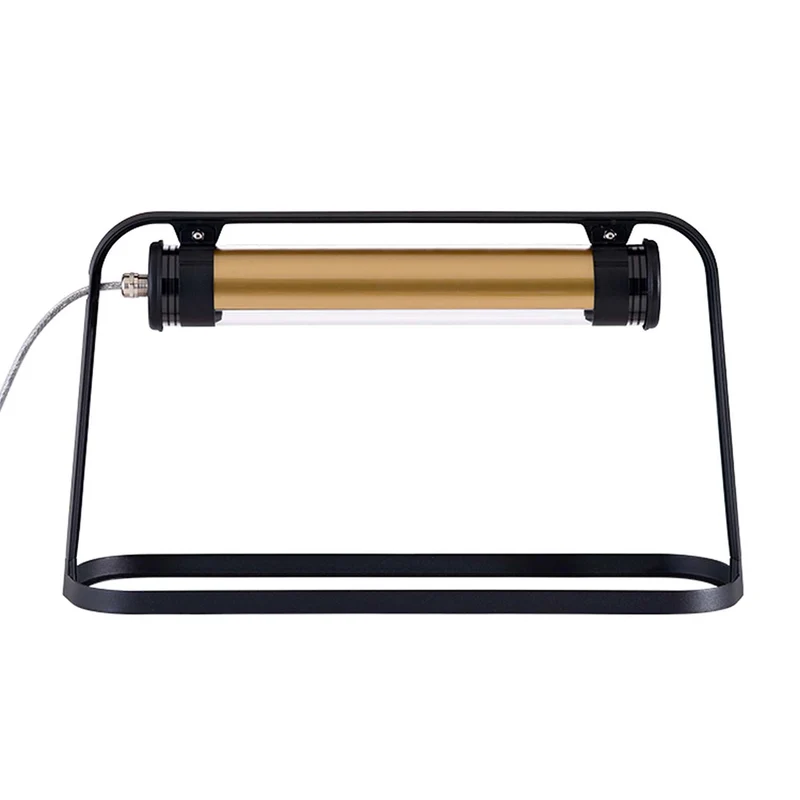 ASTRUP - Lampe à poser étanche IP44 en acier et verre, style industriel