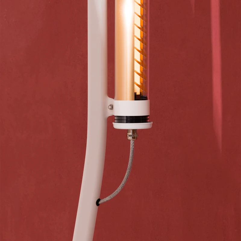 BODOM - Lampadaire LED étanche IP68 en acier, verre et béton, style industriel