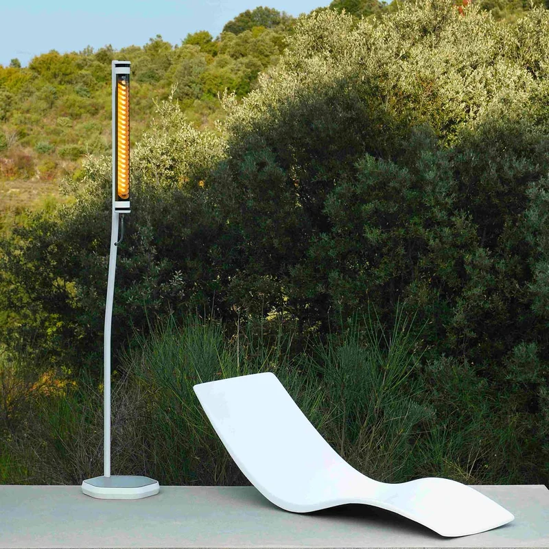 BODOM - Lampadaire LED étanche IP68 en acier, verre et béton, style industriel