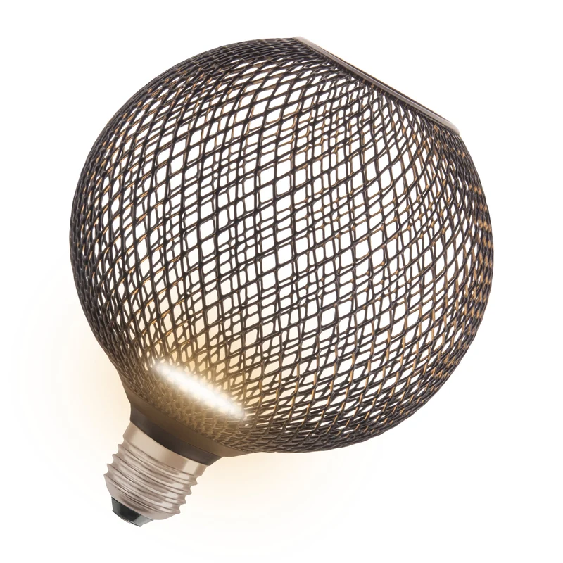 OSRAM DECOR LED Lampada piatta nera, 3.5W, satinata, 125mm, bianco caldo, E27