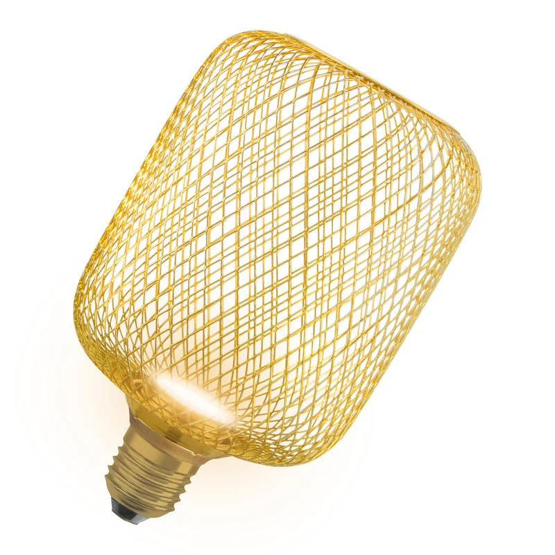 OSRAM DECOR LED Lampadina piatta Lampada Oro, 3.5W, 300lm, Opalina, 100mm, Bianco caldo, E27