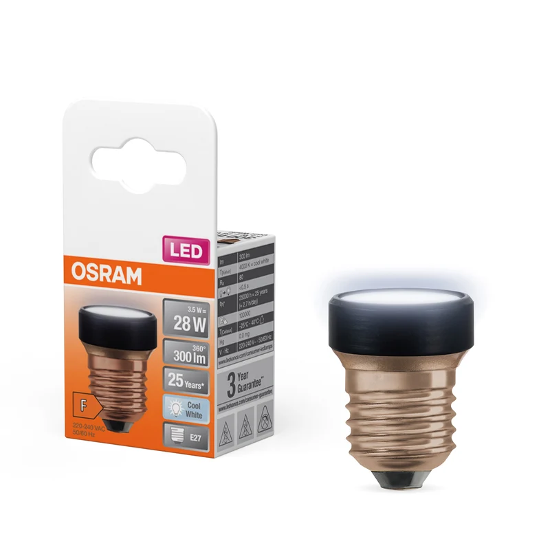 Lampada di design OSRAM LED Star nera, bianco freddo, 3,5 W, satinata, 4000 K