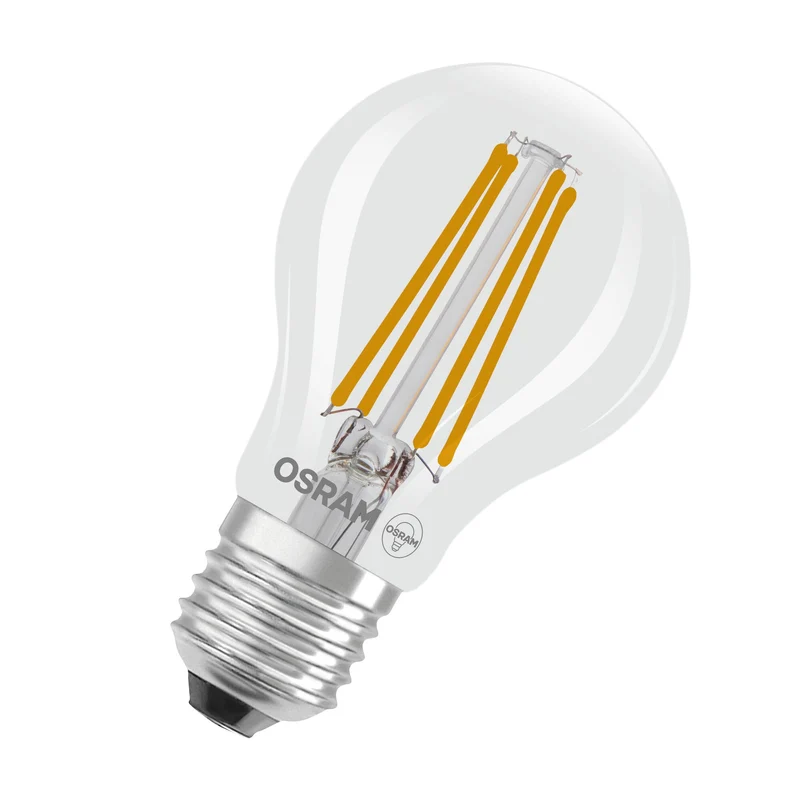 OSRAM Classe Energetica Lampadina LED, Forma a Bulbo, 3.8W, Chiara, E27, Bianco Freddo