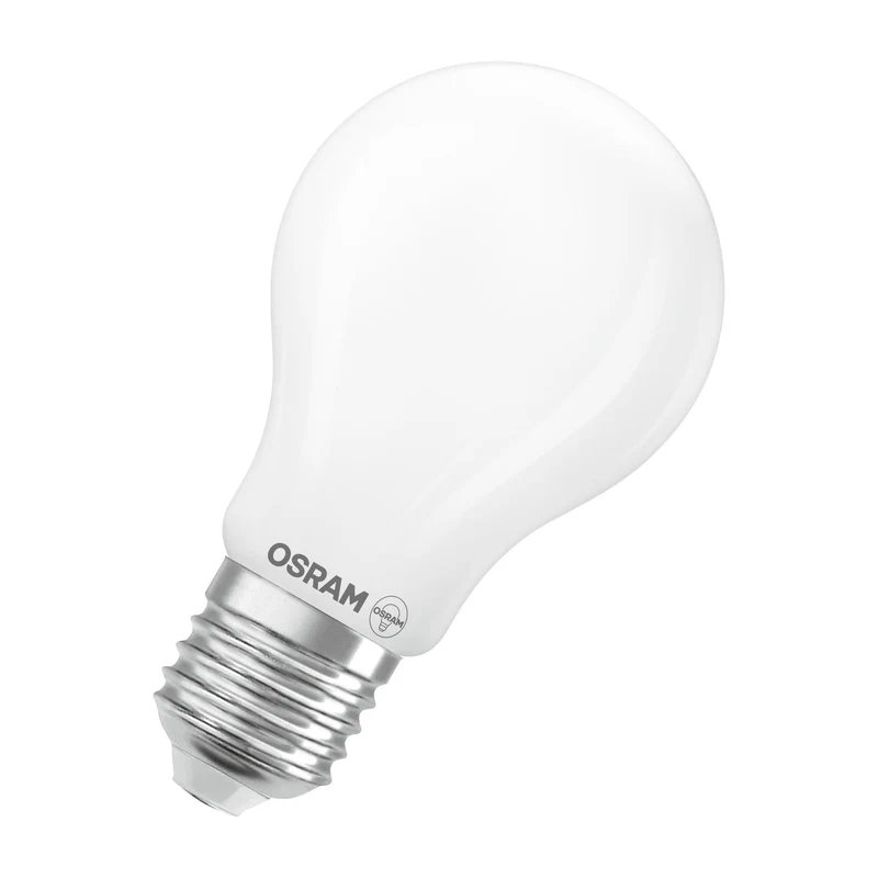 OSRAM Lampadina LED Classe Energetica, Bulbo, 3.8W, Opalina, Classe Energetica A, Bianco Freddo, E27