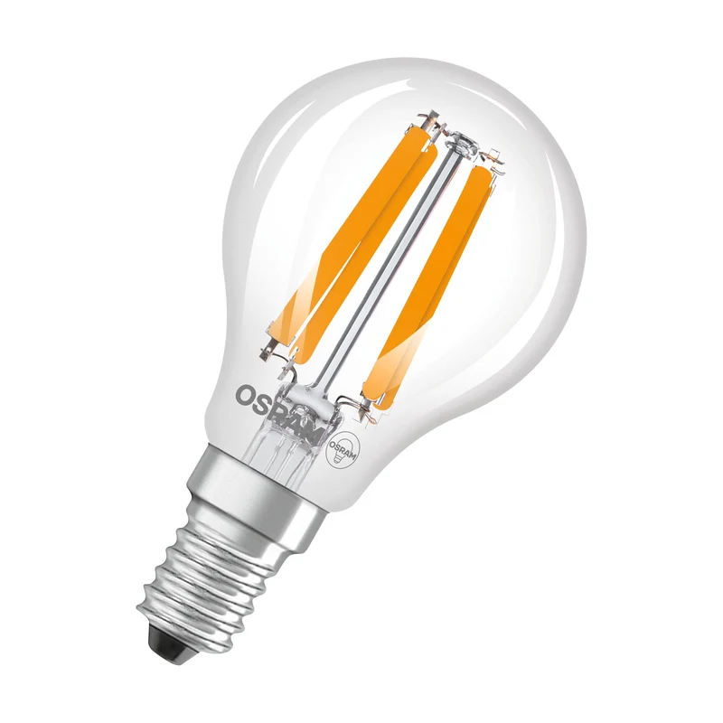 OSRAM Classe Energetica Lampadina LED, Miniball, 2.2W, Chiaro, EEK A, Bianco Freddo, E14