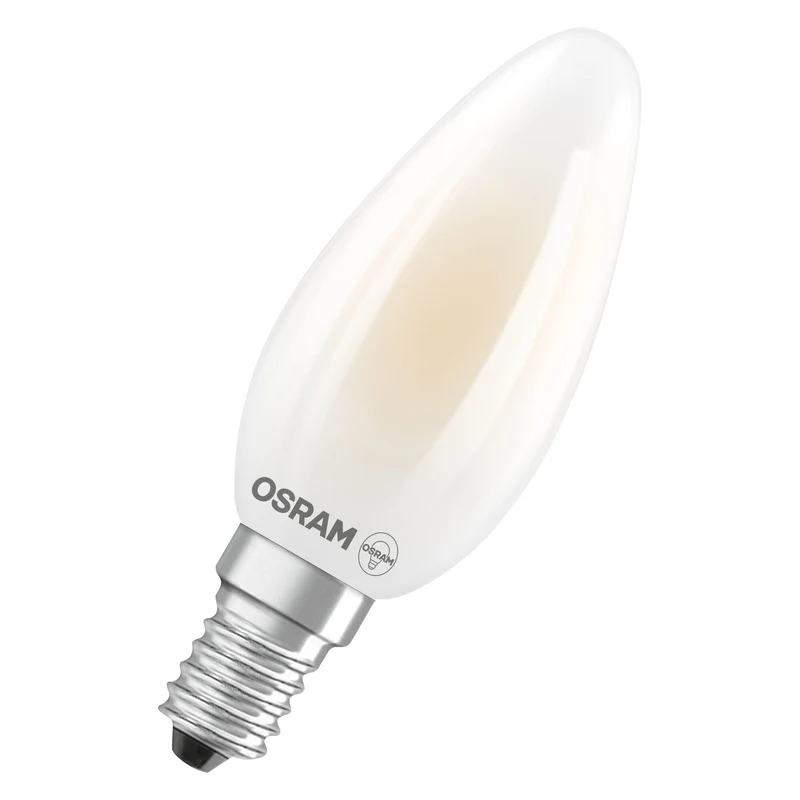 OSRAM Lampadina LED Classe Energetica, Candela, 2.2W, Opalina, EEK A, Bianco Freddo, E14