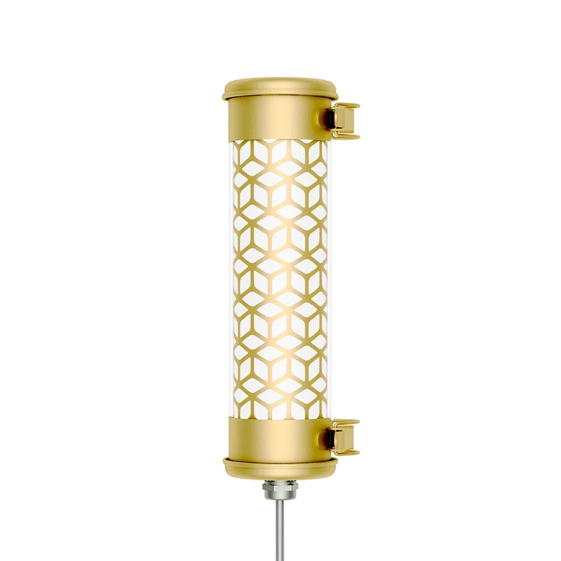 VENDOME NANO - Applique murale étanche IP68 en acier, verre et laiton, style Art déco