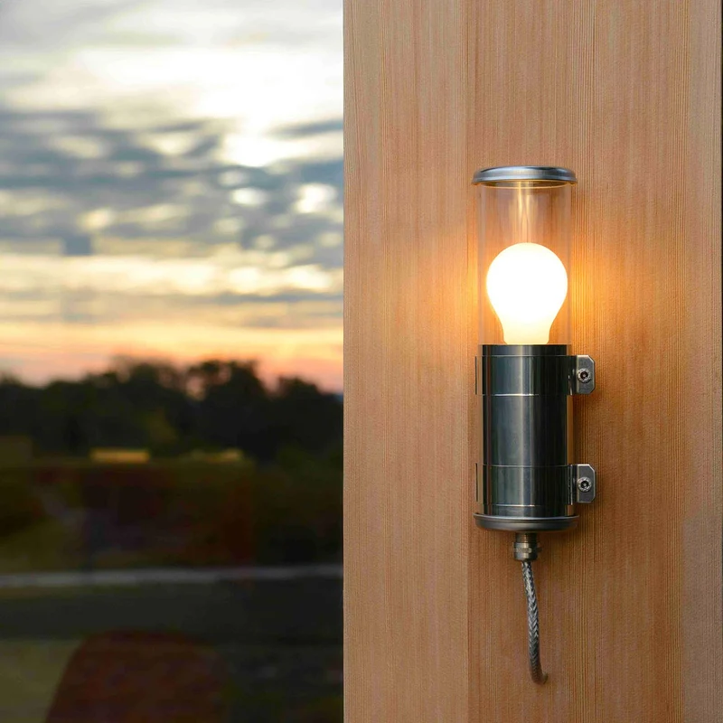 BENDZ - Applique murale étanche IP68 en acier et laiton, style industriel