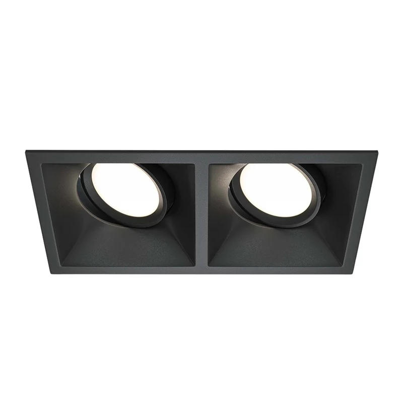 Dot - Spot double encastré en acier, style contemporain