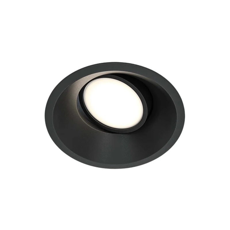 Dot - Spot rond encastré en acier, style contemporain