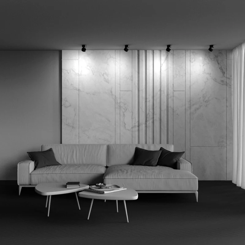 Onda - Spot LED rétractable en acier, style contemporain