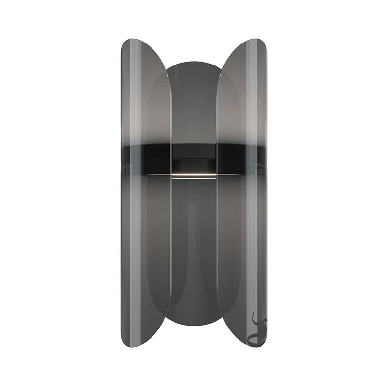 Insight - Lampe à poser à diffuseur arrondi en verre fumé, style contemporain