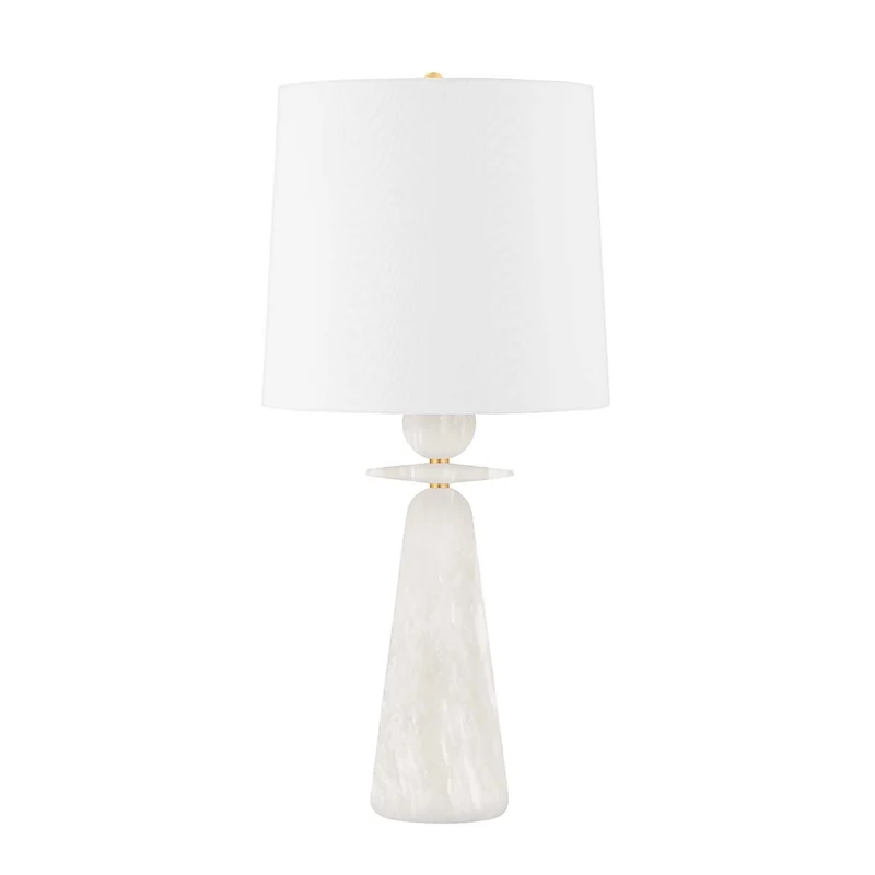 MONTGOMERY - Lampe à poser en marbre, laiton et lin, style Art déco