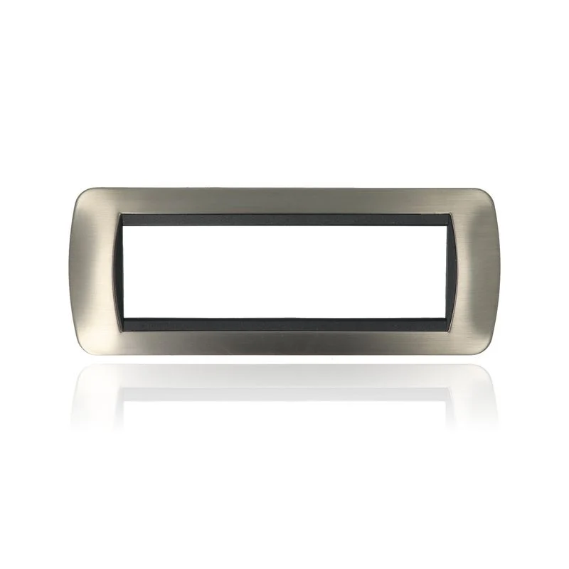 BTICINO L4807ACS - Living Int - Placca 7P Acciaio Spazzolato
