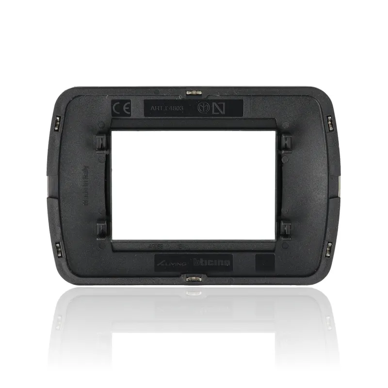 BTICINO L4803ACS - Living Int - Placca 3P Acciaio Spazzolato