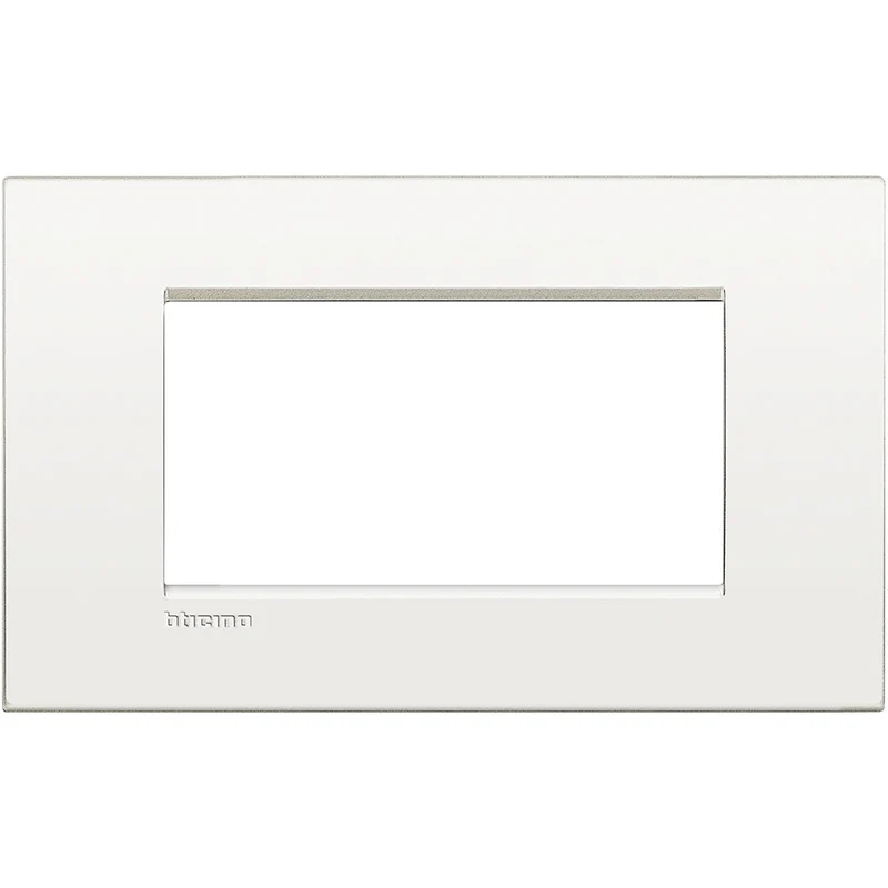 BTICINO LNC4804BN - Placca 4 Posti Quadra Bianco Puro Livinglight Air