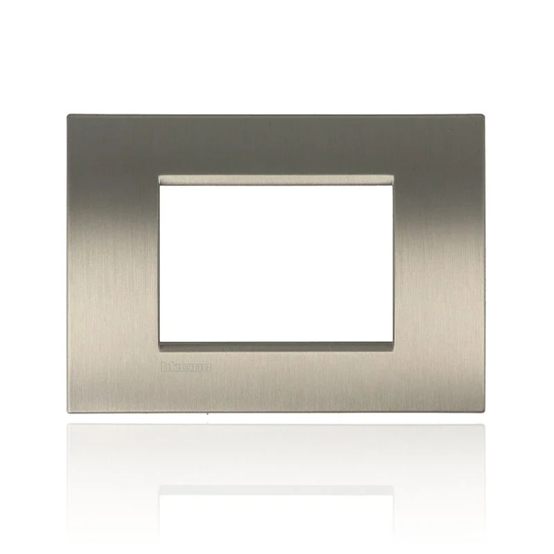 BTICINO LNA4803ACS - Placca 3P Acciaio Spazzolato