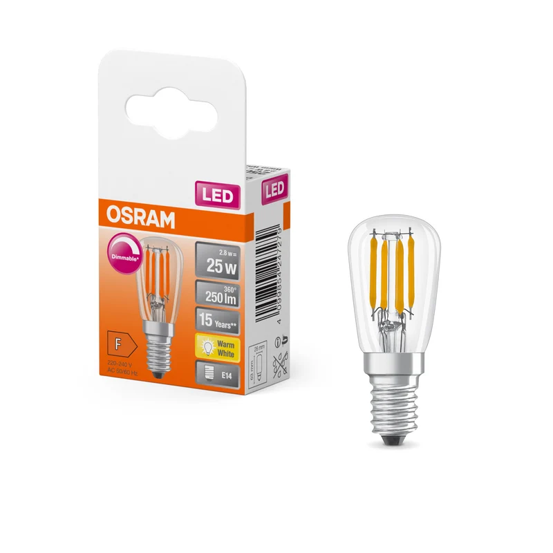 OSRAM LED Special Lampada Chiara, 2.8W, 250lm, E14, Bianco Caldo