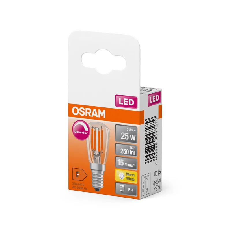 OSRAM LED Special Lampada Chiara, 2.8W, 250lm, E14, Bianco Caldo