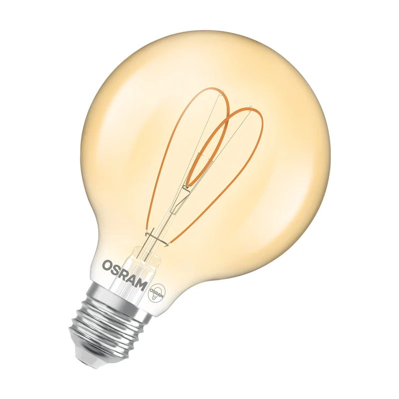 OSRAM Vintage 1906 Globo Lampadina LED Oro, 8W, 806lm, 95mm, Bianco caldo comfort, E27