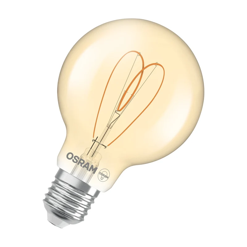 OSRAM Vintage 1906 Globo Lampadina LED Oro, 8W, 806lm, E27, Bianco caldo confortevole, E27