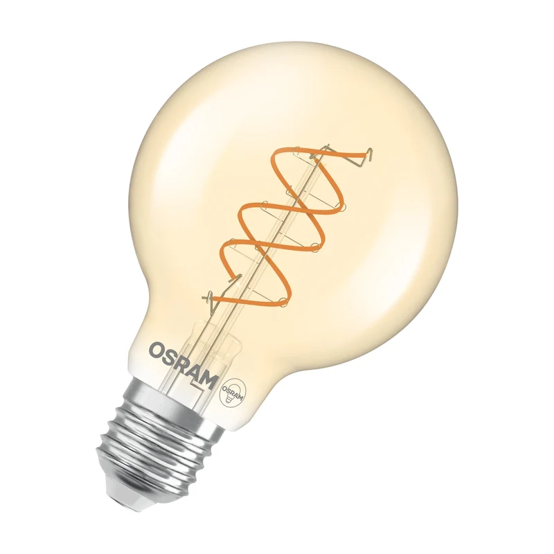 OSRAM Vintage 1906 Globo Lampadina LED Oro, 8W, 806lm, 2200K, Bianco caldo comfort, E27