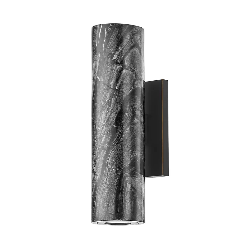 PREDOCK - Applique murale LED en marbre noir et laiton, style contemporain