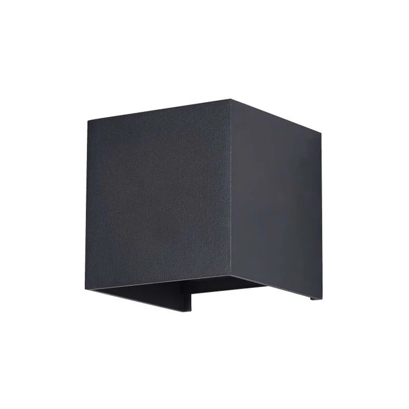 Fulton - Applique murale LED cubique d’extérieur en aluminium, style contemporain