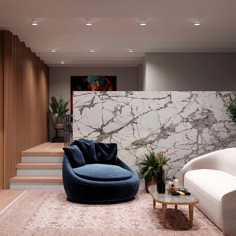 Orlo - Spot LED cylindrique en acier, style contemporain
