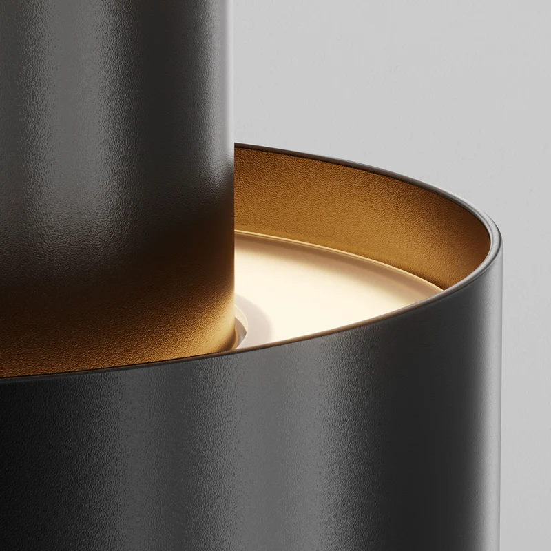 Planet - Spot LED cylindrique en applique en acier, style contemporain