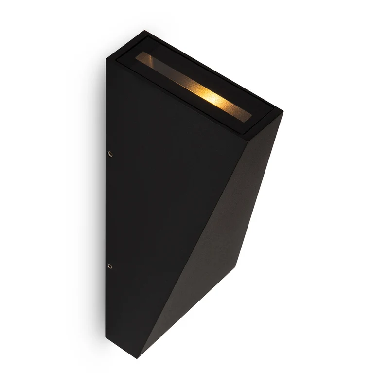Times Square - Applique murale LED géométrique extérieure en acier, style contemporain
