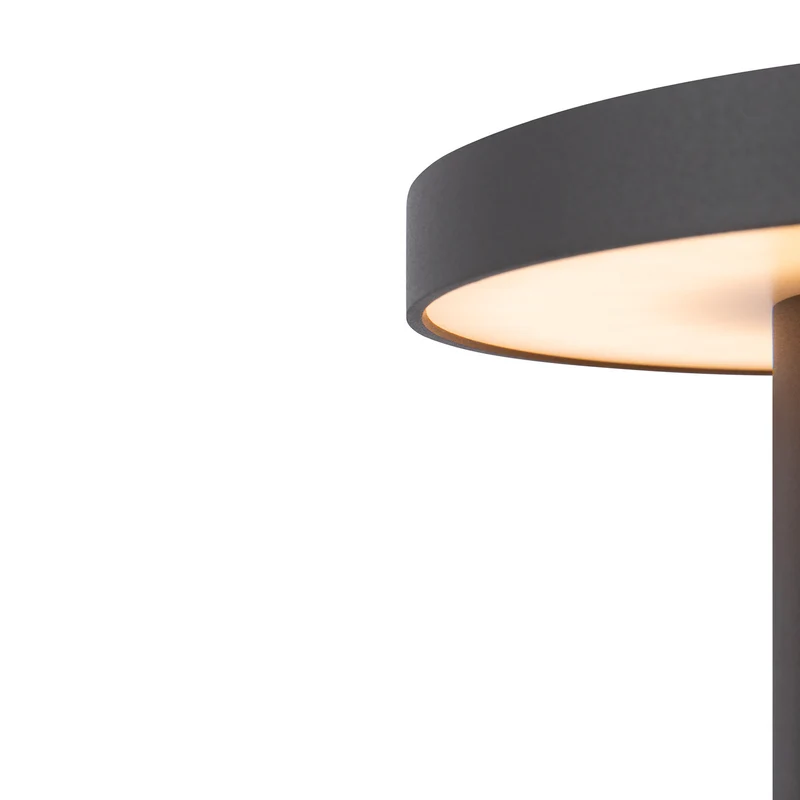 Wald - Borne LED en forme de champignon en acier, style contemporain