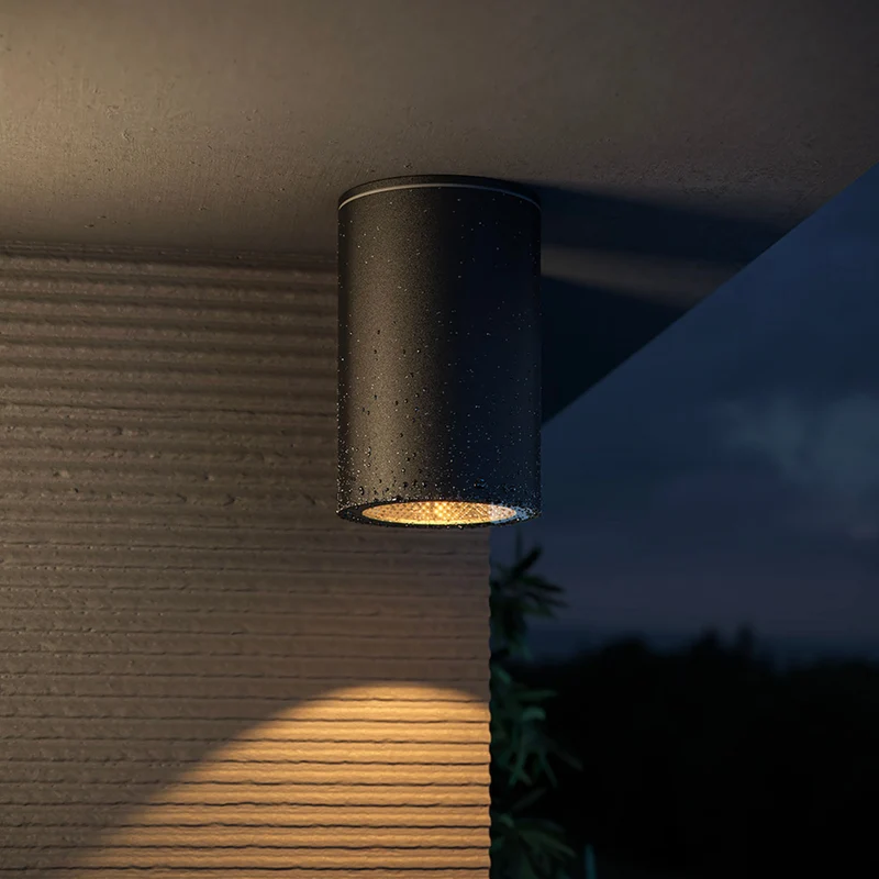 Roll - Spot en saillie étanche en acier, style contemporain