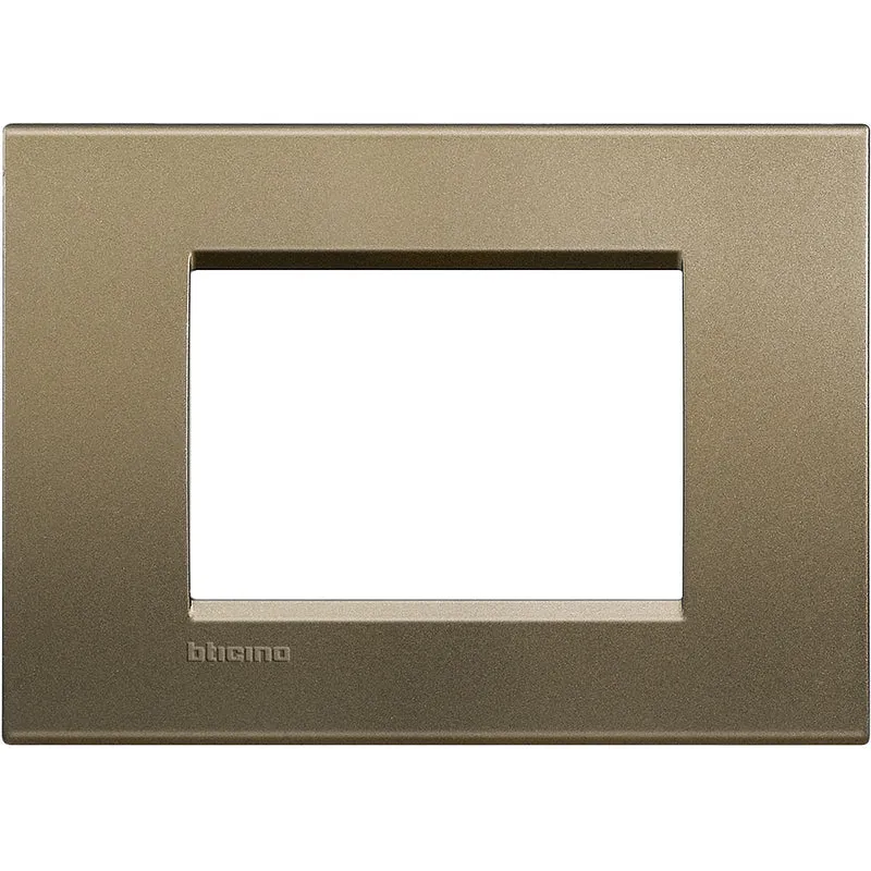 BTICINO LNA4803SQ - Bticino LL - Placca 3P square Bronzo