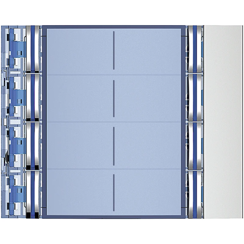 BTICINO 352181 - Frontale 8 pulsanti su colonna doppia finitura Allmetal