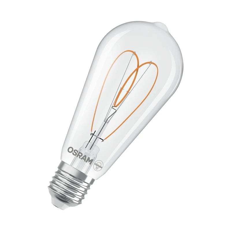 OSRAM Vintage 1906 Edison Lampadina LED Chiara, 7.2W, 806lm, E27, Bianco caldo