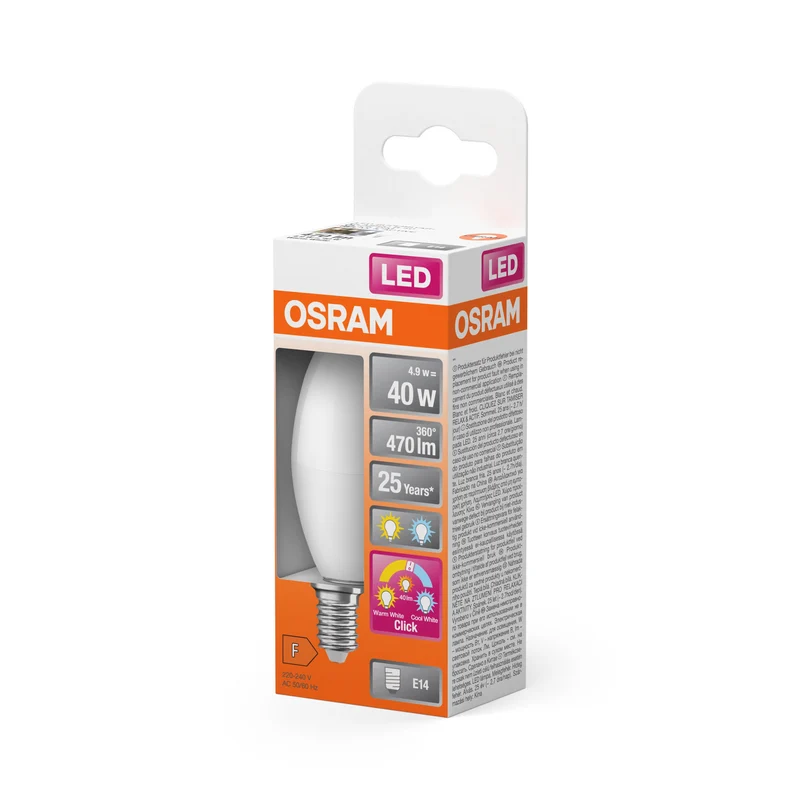 OSRAM LED Superstar Classic Lampada Opaca, 3 Modalità, 4.9W, Bianco Caldo, Bianco Freddo