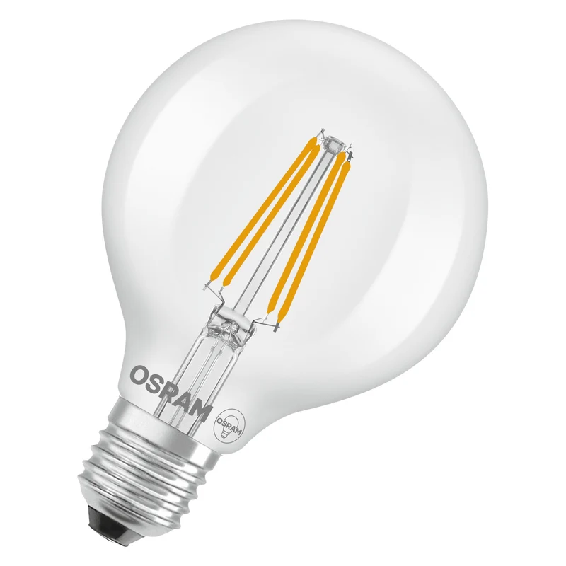 OSRAM LED Lampada Classica, Forma a Palla, Chiara, 3.8W, 806lm, E27, Bianco Caldo