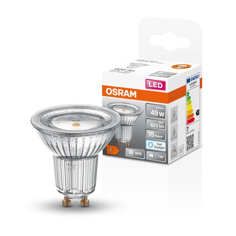 OSRAM LED Star Lampada Riflettore, 6.9W, 620lm, GU10, Luce diurna fredda