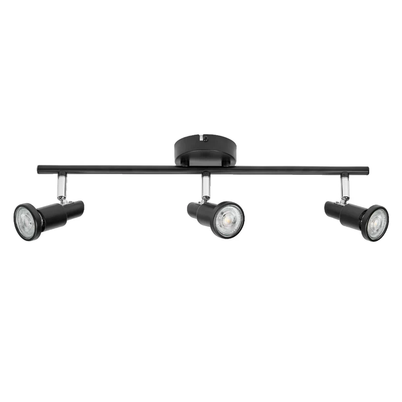 LEDVANCE Faretto LED GU10 Lampada da soffitto 3 x 3,4W, 690lm, nero