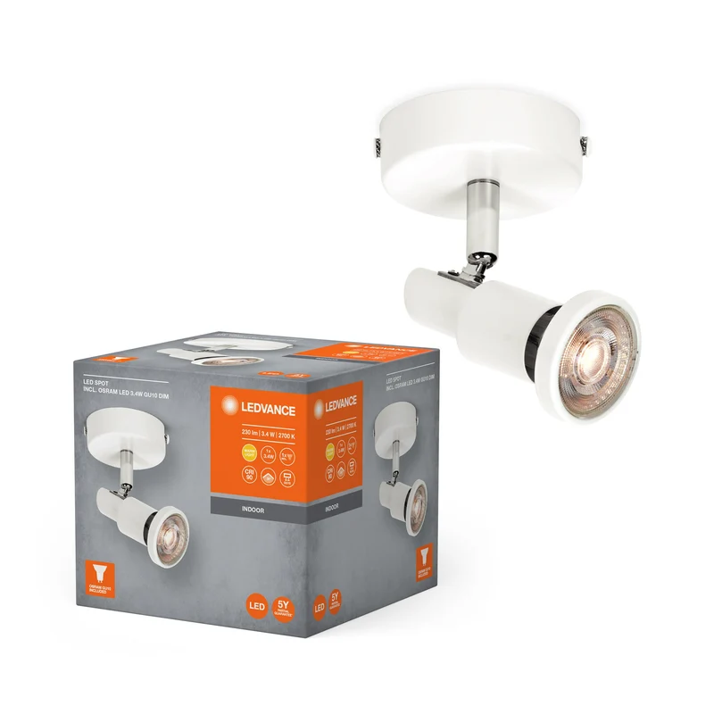 LEDVANCE FARETTO LED GU10 Lampada da soffitto 1 x 3,4W, 230lm, bianco