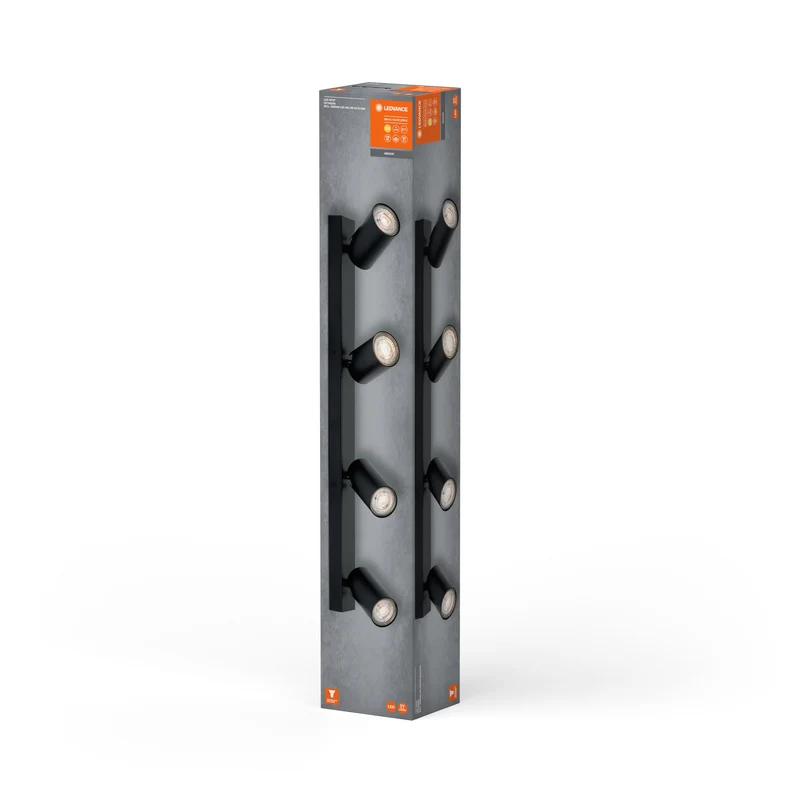 LEDVANCE FARETTO LED OTTAGONALE Plafoniera 4 x 3,4W, GU10, 920lm, nero