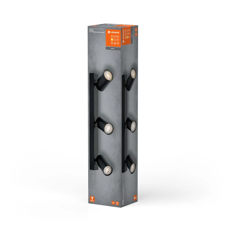 LEDVANCE FARETTO LED OTTAGONALE Plafoniera 3 x 3,4W, GU10, 690lm, nero