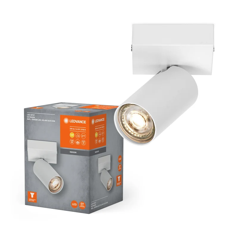 LEDVANCE FARETTO LED OTTAGONALE Plafoniera 1 x 3,4W, GU10, 230lm, bianco