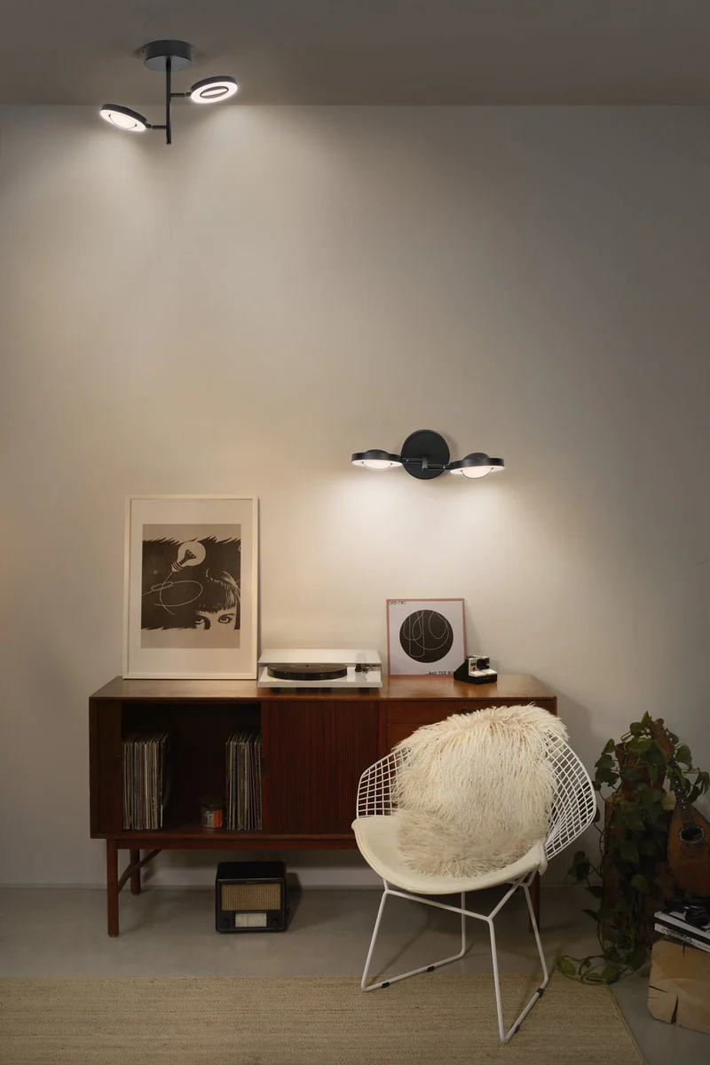 LEDVANCE DECOR SPOT SATURN lampada da soffitto, 21W, 465lm, nero