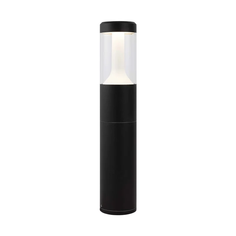 Koln - Borne LED cylindrique en acier, style contemporain